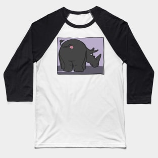 Butts Butts Butts - Rhino Baseball T-Shirt